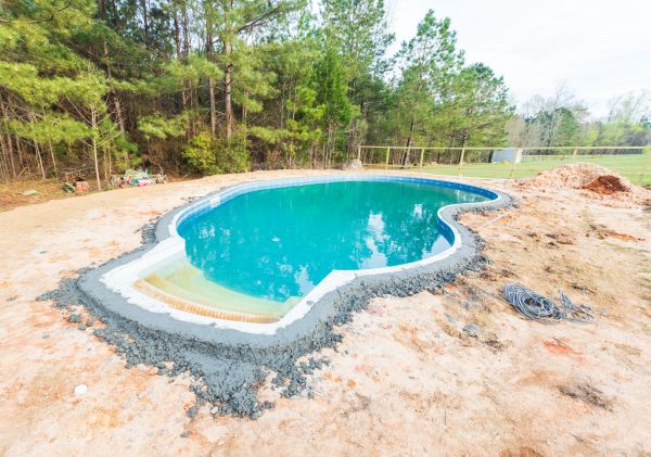 Pool Landscape Leveling in Grove City
