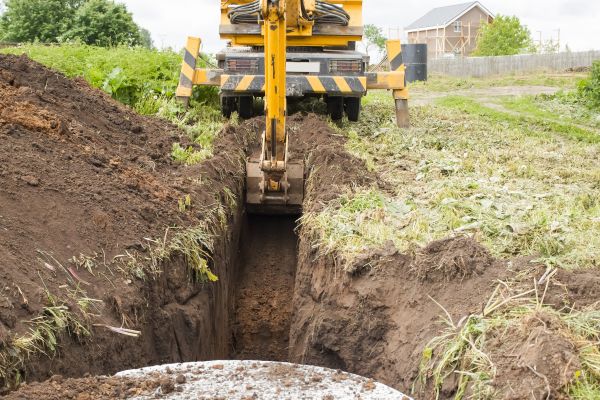 Drainage Trench Installation in Grove City